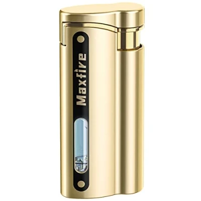 Image of Maxfire Jet Flame Torch Lighter Gas Butane Refillable, Adjustable Red Flame, Windproof (Sold without Gas)