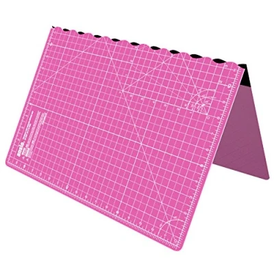 Image of ANSIO Craft Cutting Mat A2 Self Healing Foldable Quilting, Sewing, Scrapbooking, Fabric &amp; Papercraft Imperial 23 Inch x 17 Pink