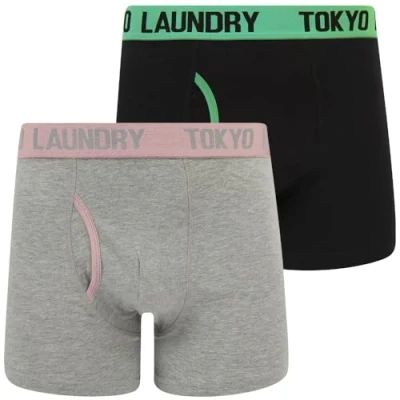 Image of Tokyo Laundry Men&#039;s 2 Pack Stretch Cotton Boxer Shorts