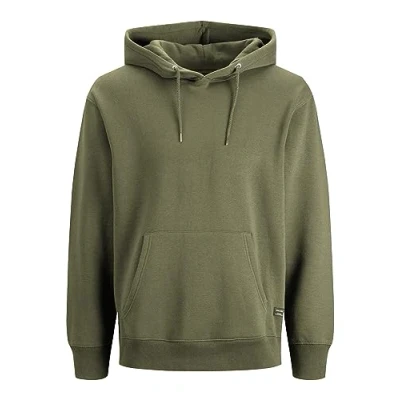 Image of JACK &amp; JONES Men&#039;s JJESOFT Sweat Hood, Dusty Olive/REG, XXXL