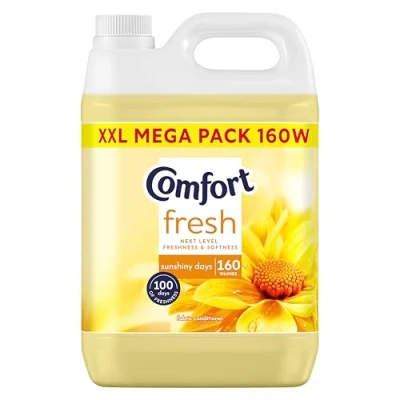 Image of Comfort Sunshiny days Fabric Conditioner with Stay Fresh technology for 100 Of freshness + fragrance* 160 wash 4800ml, Pack 1