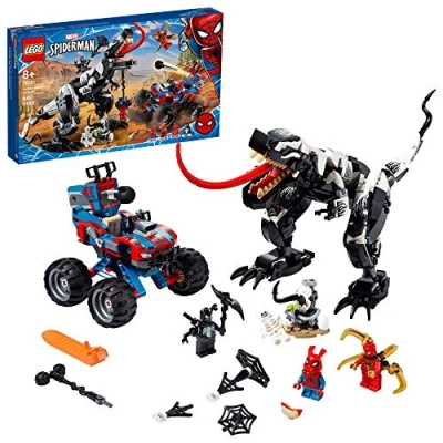 Image of LEGO Marvel Spider Man Venomosaurus Ambush 76151 Building Toy with Superhero Minifigures; Popular Holiday and Birthday Present for Kids who Love Construction Toys, New 2020 (640 Pieces)