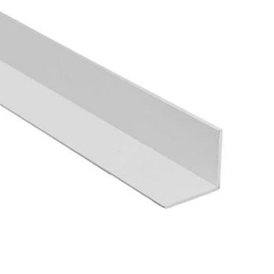 Image of White 1.2 Metre UPVC Plastic Rigid Angle 25mm x Trim Lengths 90 Degree Pack Size: 4