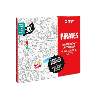 Image of Omy Giant Colouring Poster for Kids Pirates *