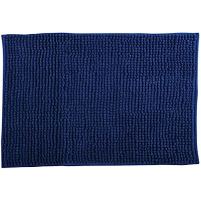 Image of Bath Mat Chenille 60 x 90 cm Dark Blue