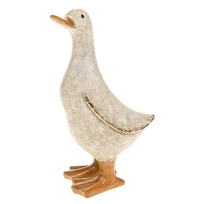 Image of Joe Davies David&#039;s Ducks Medium White Duck Ornament Shabby Chic Distressed Style