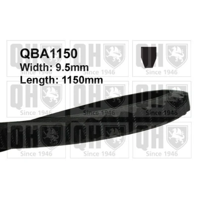 Image of 95493420, 95493443 V Belt QUINTON HAZELL QBA1150 10mm 1150mm VOLVO: 940 II Estate, 760 Saloon, I VOLKSWAGEN: Transporter 4, 4