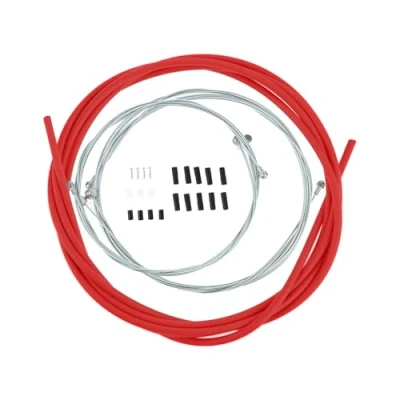 Image of SURIEEN Universal Bike Inner Brake Cable Housing Kit with Ends for Mountain and Road (Red)