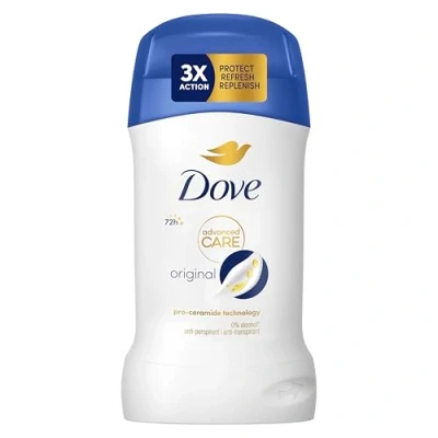 Image of Dove Advanced Care Original Anti Perspirant Cream Women&#039;s Deodorant Stick with pro ceramide technology for 72 hours sweat protection 50 ml