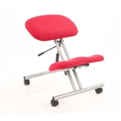 Image of Kneeler Kneeling Stool Silver Frame Bespoke Colour Bergamot Cherry