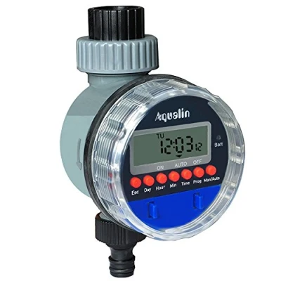 Image of Aqualin Electronic Water Timer Garden Irrigation Controller Digital Intelligence Watering System LCD Waterproof, No Pressure Required