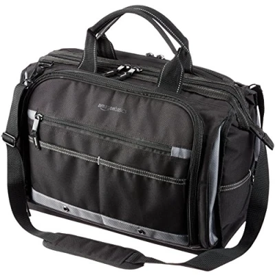 Image of Amazon Basics Electrician&#039;s Tool Bag, 50 Pocket, Black &amp; Gray