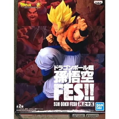 Image of Banpresto DRAGON BALL SUPER Son Goku FES SSG Gogeta Figurine 20cm Vol.15, Multicolor, BP17849