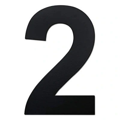 Image of nanlyiau 3in Mailbox Numbers black House number Door Stainless Steel Adhesive Made of solid 304 3in/7.2cm(2)
