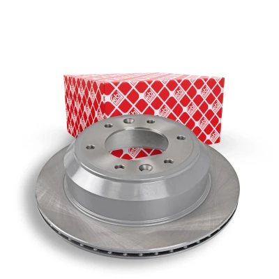 Image of 584114H300 Brake disc FEBI BILSTEIN 170695 Rear Axle 324mm 18mm 6 Hole 139,7mm internally vented Coated HYUNDAI: H 1 / i800 Travel, iLoad Cargo
