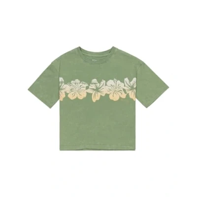 Image of Roxy Short Sleeved T Shirt Sun for All Seasons Girls Green 16