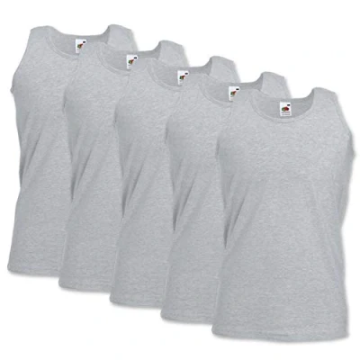 Image of 5 Pack of Fruit The Loom Mens Athletic Vests Tank Top T Shirt Sizes and Colours (Medium 38 40 Inch Chest, x White)