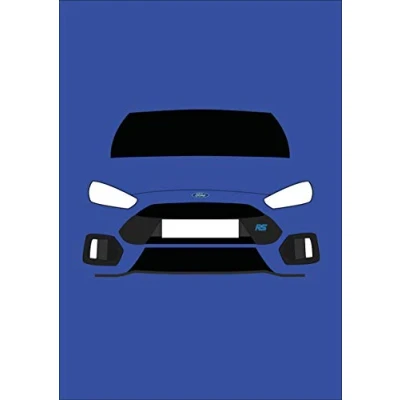 Image of Ford Focus RS MK3 Retro Motor Company Greeting Card