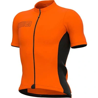 Image of Alé Cycling Men&#039;s Pragma Colour Block Short Sleeve Jersey, Orange, L