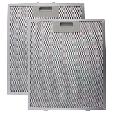 Image of Spares2go Metal Grease Filter for Turboair (Elica) Cooker Hood (Silver, 320 x 260mm) (Pack of 2)