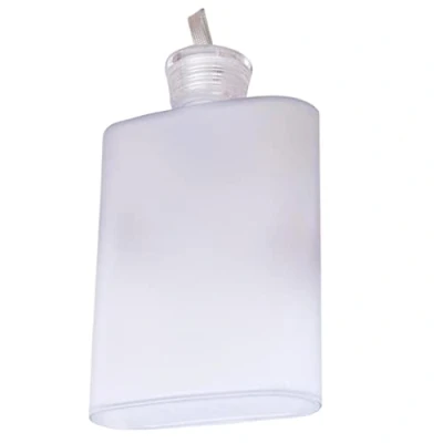 Image of perfk Plastic Hip Liquor Whiskey Alcohol Flask Cap Water Bottle White, 16x10.1cm