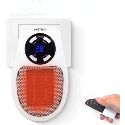 Image of Mini Heater, Adjustable thermostat, 12 Hour Timer &amp; LED Display, 2 Fan Speeds White