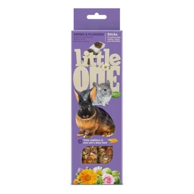 Image of Little One Sticks for guinea pigs, rabbits and chinchillas with herbs flowers, 2?55 g 110 gram