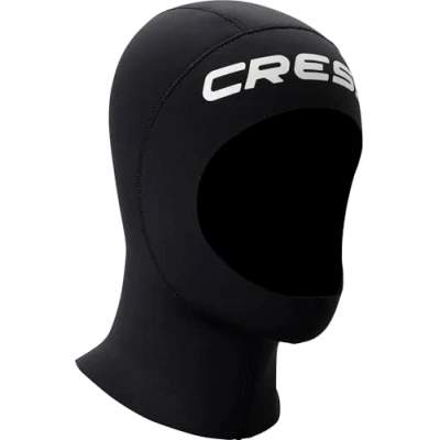 Image of CRESSI Resilient Hood 3mm L Unisex in Black Double lined 3 mm Neoprene for Diving Snorkelling and Water Sports,