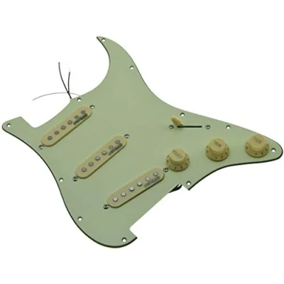 Image of KAISH Mint Green Loaded Electric Guitar Pickguard Prewired with Wilkinson Pickups for USA/Mexico FD Stratocaster