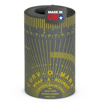 Image of JACKSON SAFETY CURV O MARK Wrap A Round Welding/Pipefitting Lay Out Ruler Tool Medium, Grey 164gg, J1867 High Temperature Applications