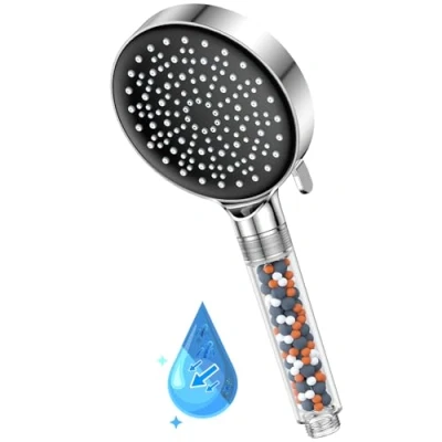 Image of High Pressure shower head with Filter YEAUPE Handheld Powerful Flow Beaded Showerheads Boost Water Saving 6 Modes Hard Low