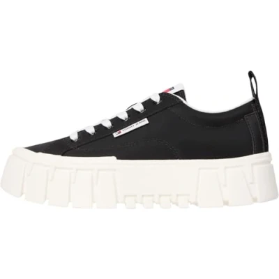Image of Tommy Jeans Flatform Sneaker Trainers, Women&#039;s, Size: 6, Black shoes