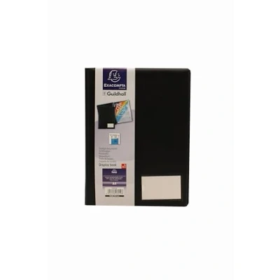 Image of Exacompta Ref CDB36Z Guildhall Collection Premium Display Book Suitablde for A4 Documents, 36 Pockets, 72 Viewing Pages Rigid Black PVC Cover