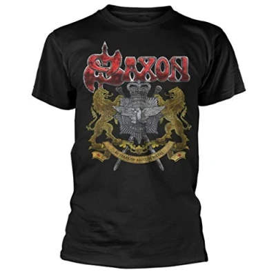 Image of Saxon &#039;40 Years&#039; (Black) T Shirt (Small)