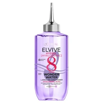 Image of L&#039;Oreal Paris Wonder Water, Liquid Hair Conditioner By Elvive Colour Protect, 8 Second Treatment Damaged, Coloured With Lamellar Technology, 200 Ml