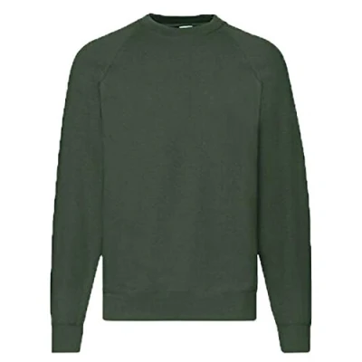 Image of Fruit of the Loom Men 62 216 0 Raglan Sweatshirt Bottle Green, 2X Large
