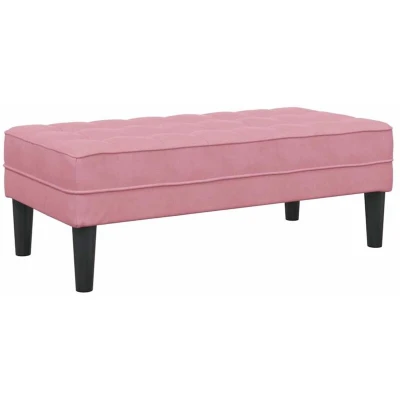 Image of vidaXL Bench Pink 113x57x39 cm Velvet