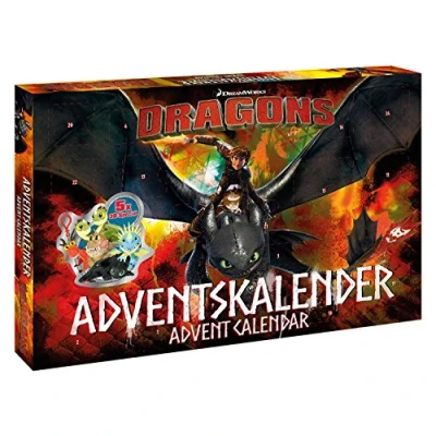 Image of Craze 57323 How To Train Your Dragon Advent Calendar, Multi Color
