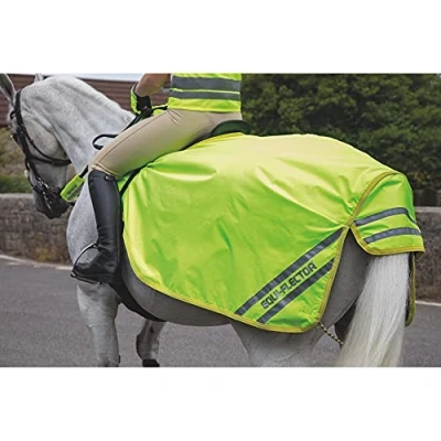 Image of Shires EQUI FLECTOR Waterproof Exercise Sheet Bright Yellow 4ft3