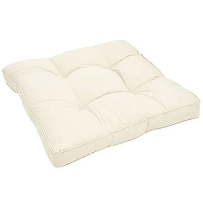 Image of Beautissu Lounge Cushion Xluna Seat Pad 70 x 10 cm Outdoor Garden Chair Patio Furniture for Sitting Natural