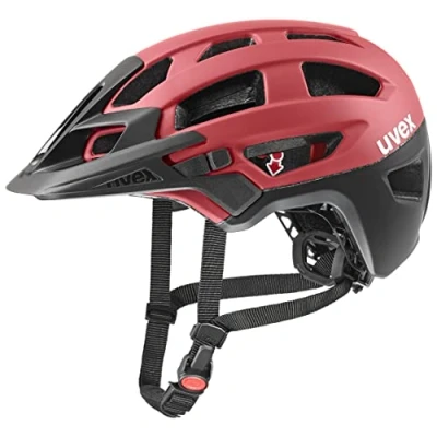 Image of uvex Finale 2.0 Secure Mountain Bike Helmet for Men &amp; Women Individual Fit Upgradeable with an LED Light Red Black Matt 52 57 cm