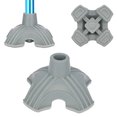 Image of supregear Rubber Ferrules for Walking Stick, 19 mm Self Standing Non Slip Cane Tip Folding Stick Replacement Foot Pad, 4 Pronged Greater Stability