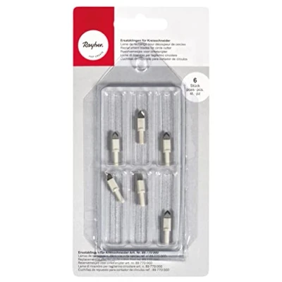 Image of Rayher Refill Pack with 6 Replacement Blades for Circle Cutter, Set of Six Cutter Paper and Cardstock, 89769000