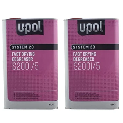 Image of U POL 2 x System 20 Anti Static/Anti Silicone Fast Panel Wipe&amp;Degreaser 5 Litre Ideal For Localised Repairs
