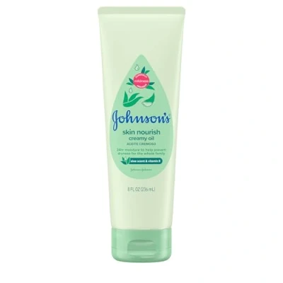 Image of Johnson &amp; Baby Creamy Oil Aloe Vitamin E 235 ml
