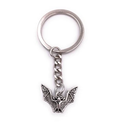 Image of H Customs Bat keyring pendant silver metal