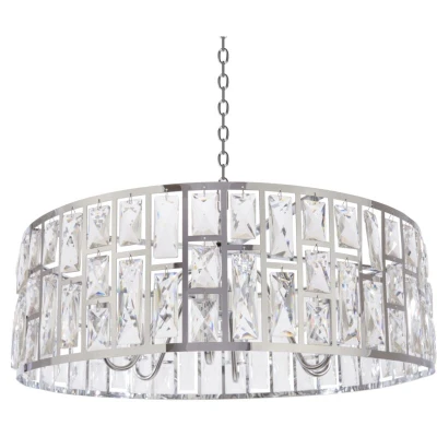 Image of Kyivii 6 Light Pendant Ceiling Silver, E14