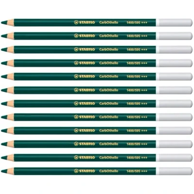 Image of Chalk Pastel Pencil STABILO CarbOthello Pack of 12 Leaf Deep Green