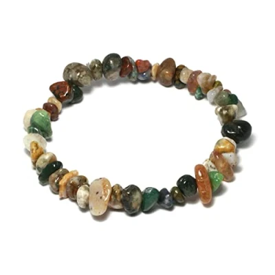 Image of CrystalAge Ocean Jasper Gemstone Chip Bracelet