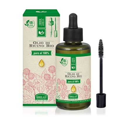 Image of Helan I Rimedi 100% Pure Castor Oil for Hair Growth, Eyelashes, Beard &amp; Eyebrows, Nails Organic Cold Pressed Ideal as Cuticle Moisturising All Skin Types Made in Italy 100ml
